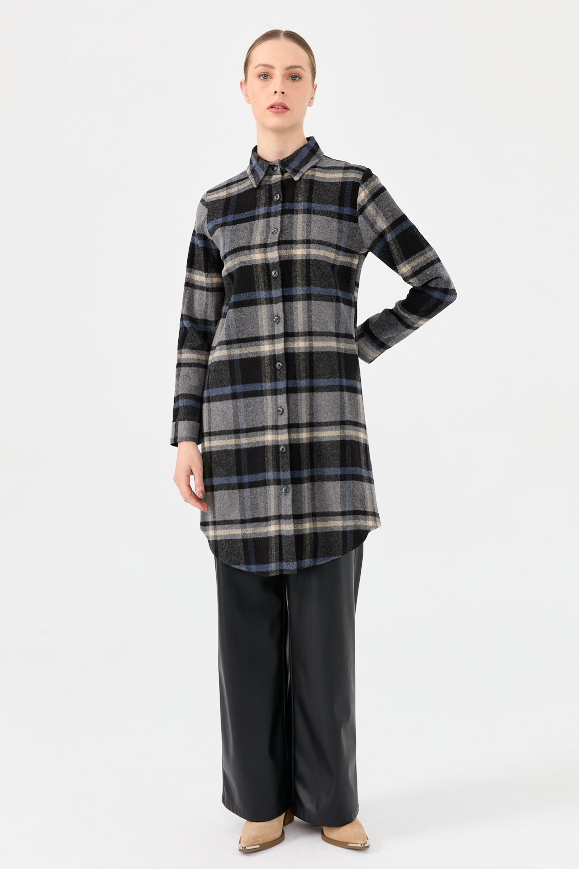 Ekose Desenli Country Tunik  Laci