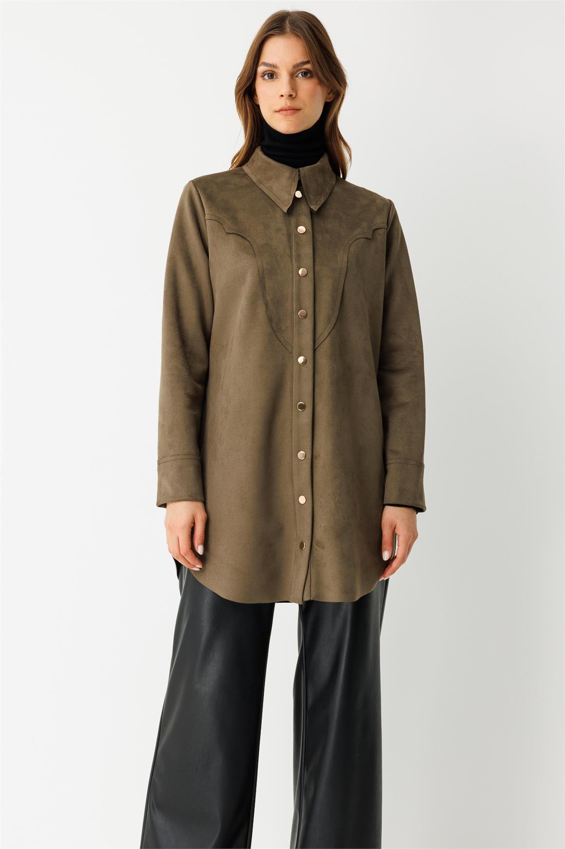 Suede Jacket - Khaki