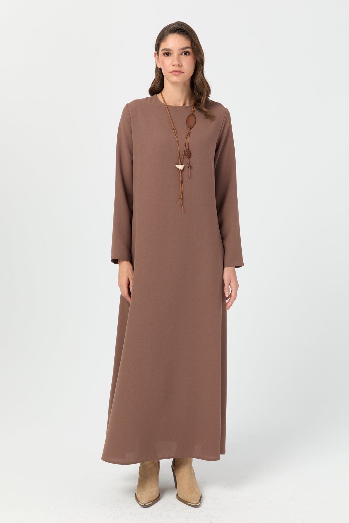 Relaxed Cut Necklace Dress - Taba