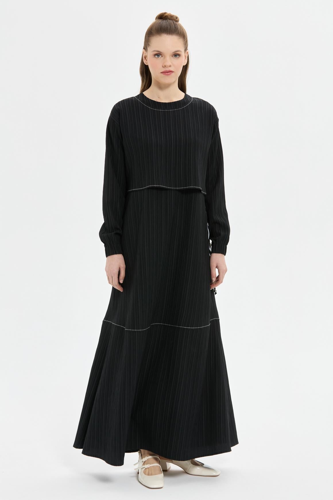 Rahat Kullanımlı Elbise  Siyah