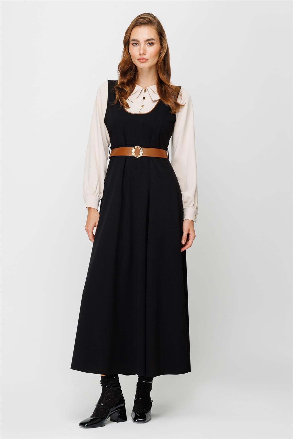 Tunik Jile Elbise  Siyah