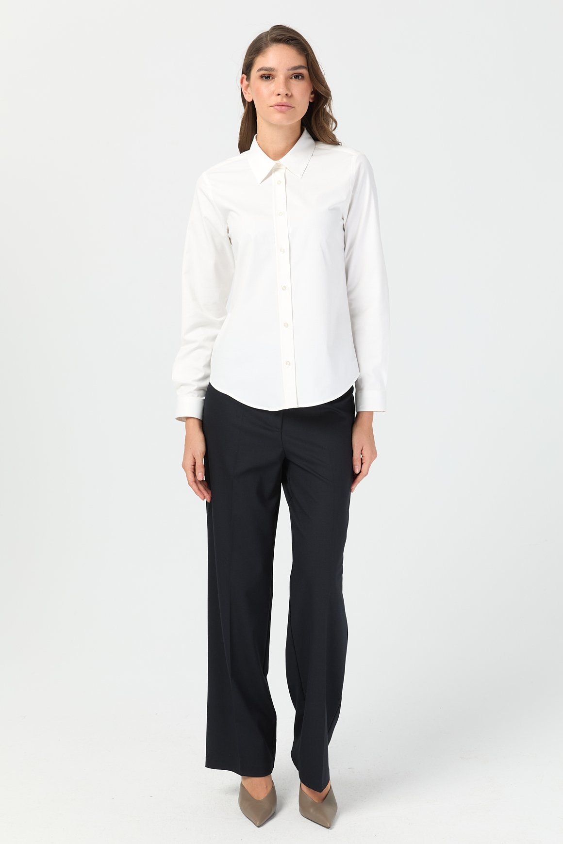 Milano Saten Gömlek  Ekru