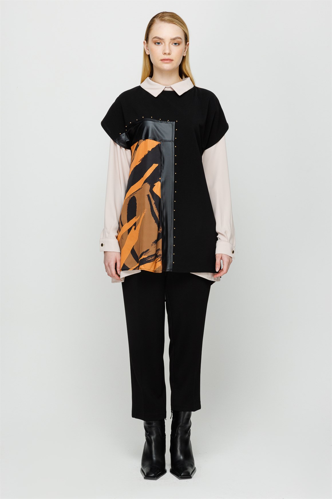 Fırça Desenli İç Dış Takım  Haki