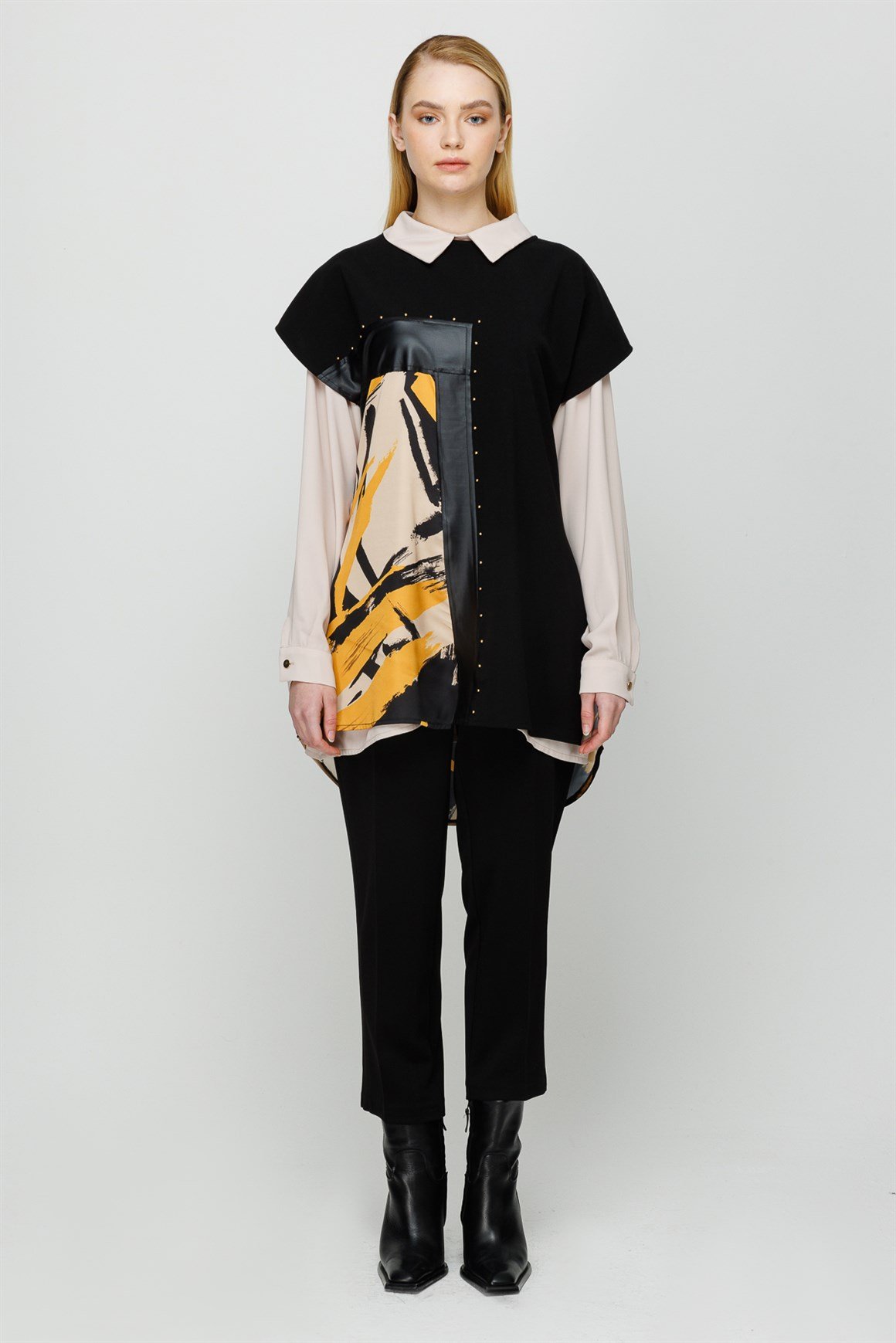 Fırça Desenli İç Dış Takım  Safran