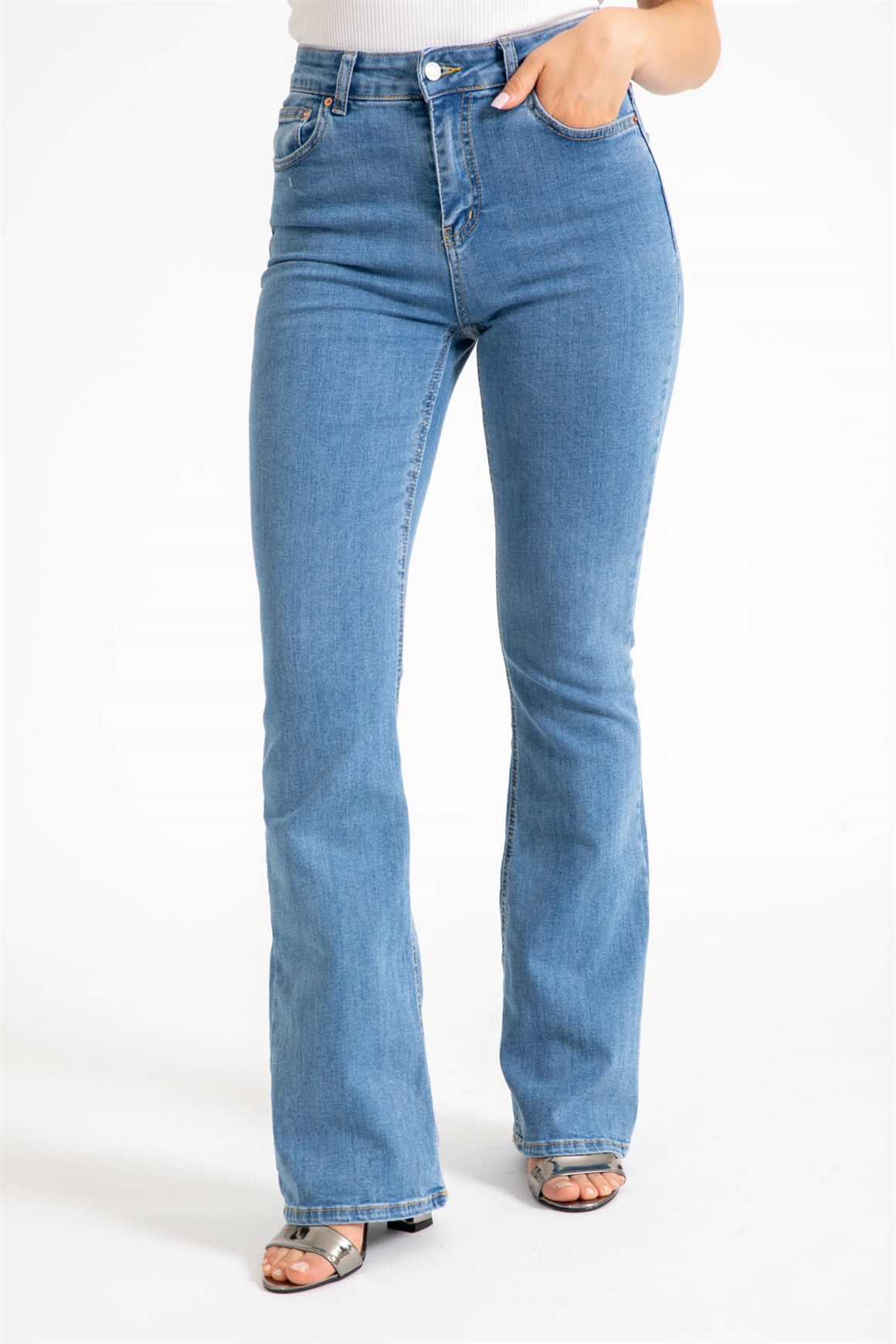 Spanish Cut Women's Jeans - Blue