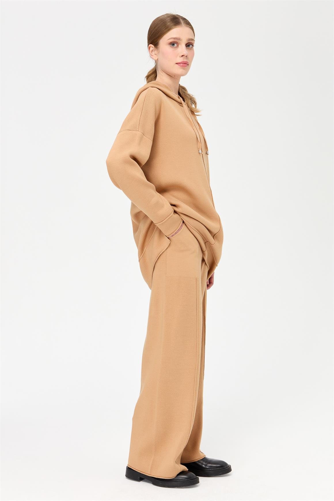 Triko Pantolonlu Takım  Vizon