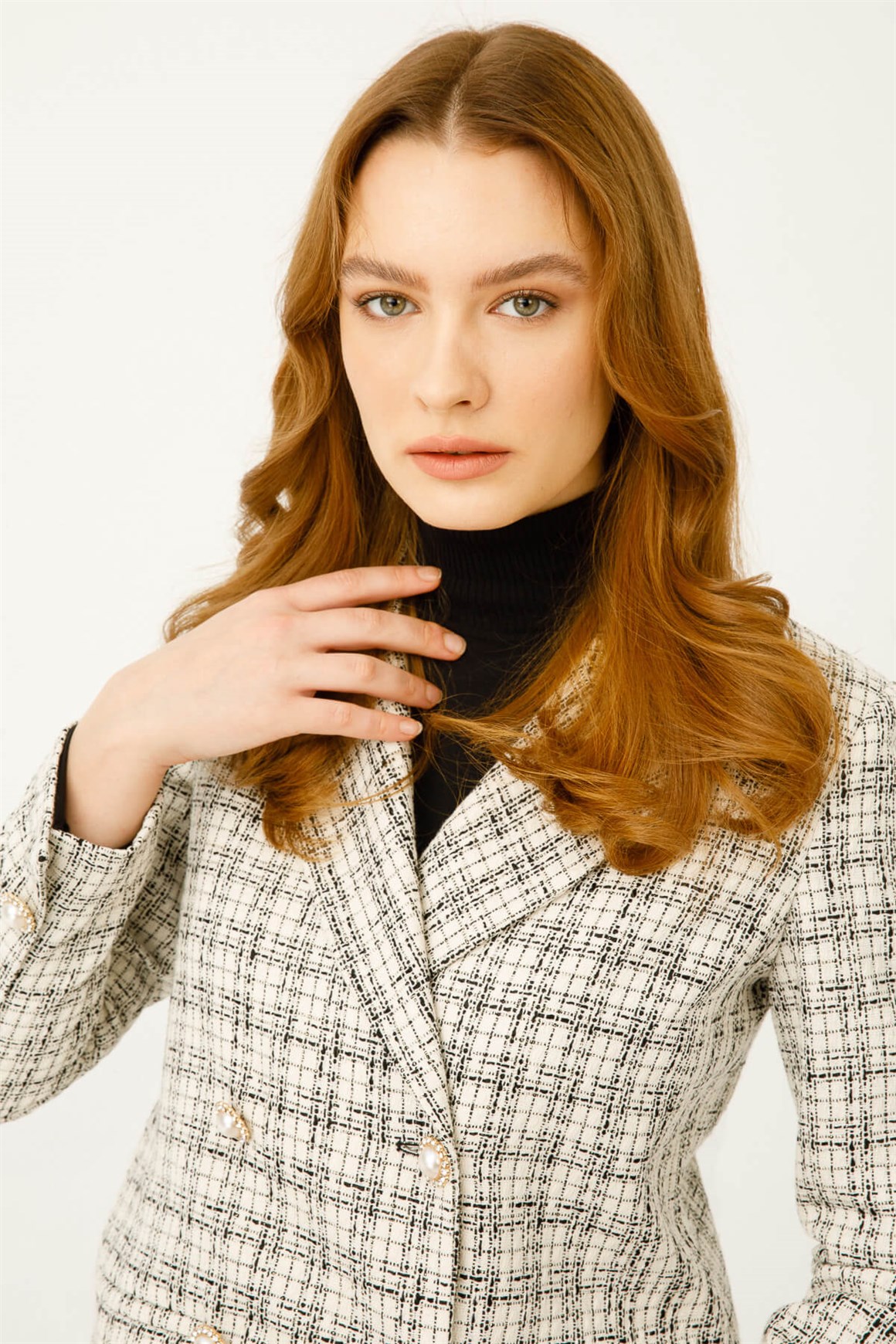 Chanel Kruvaze Kapamalı Pantolonlu Takım  Beyaz · 4