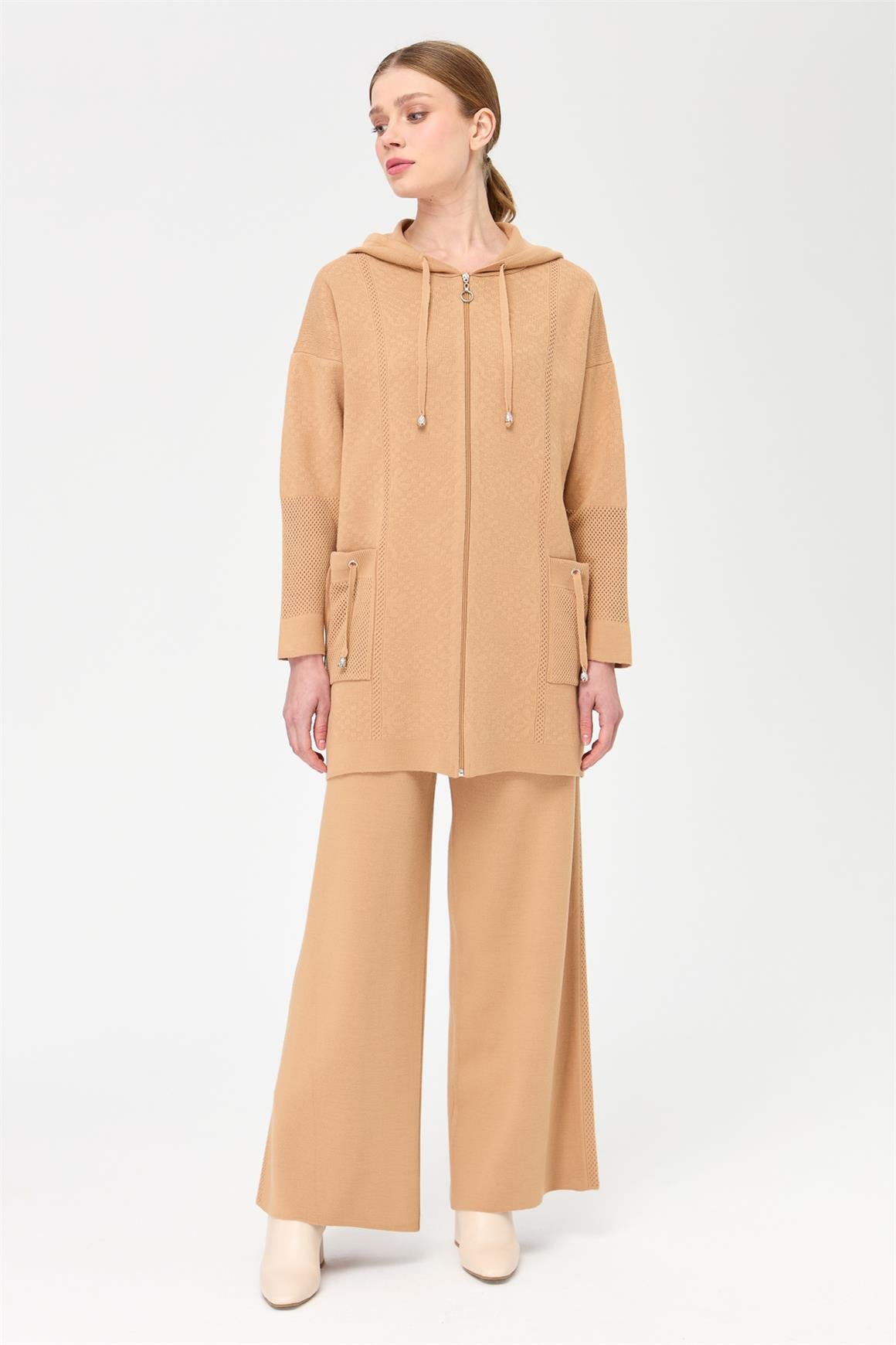 Triko Pantolonlu Takım  Vizon