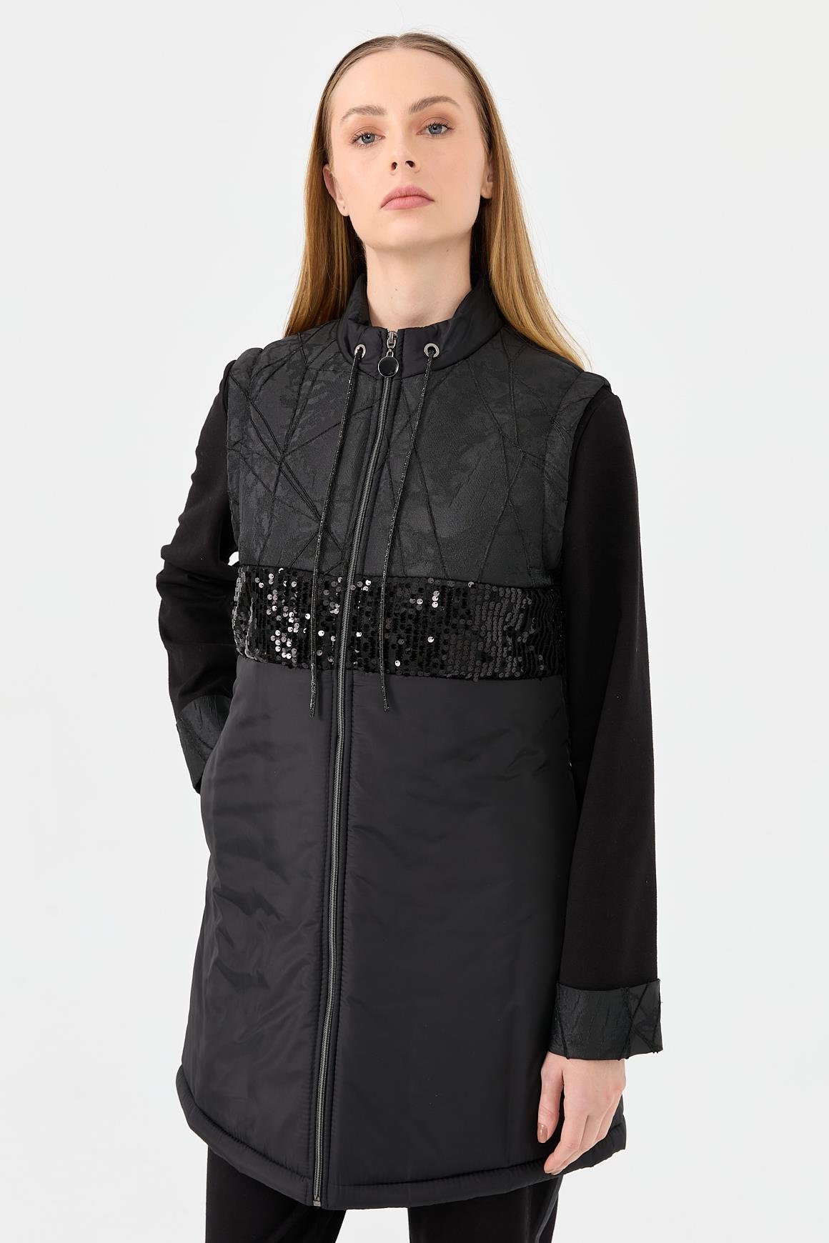 Önü Payet Kombinli 3'lü Takım  Siyah