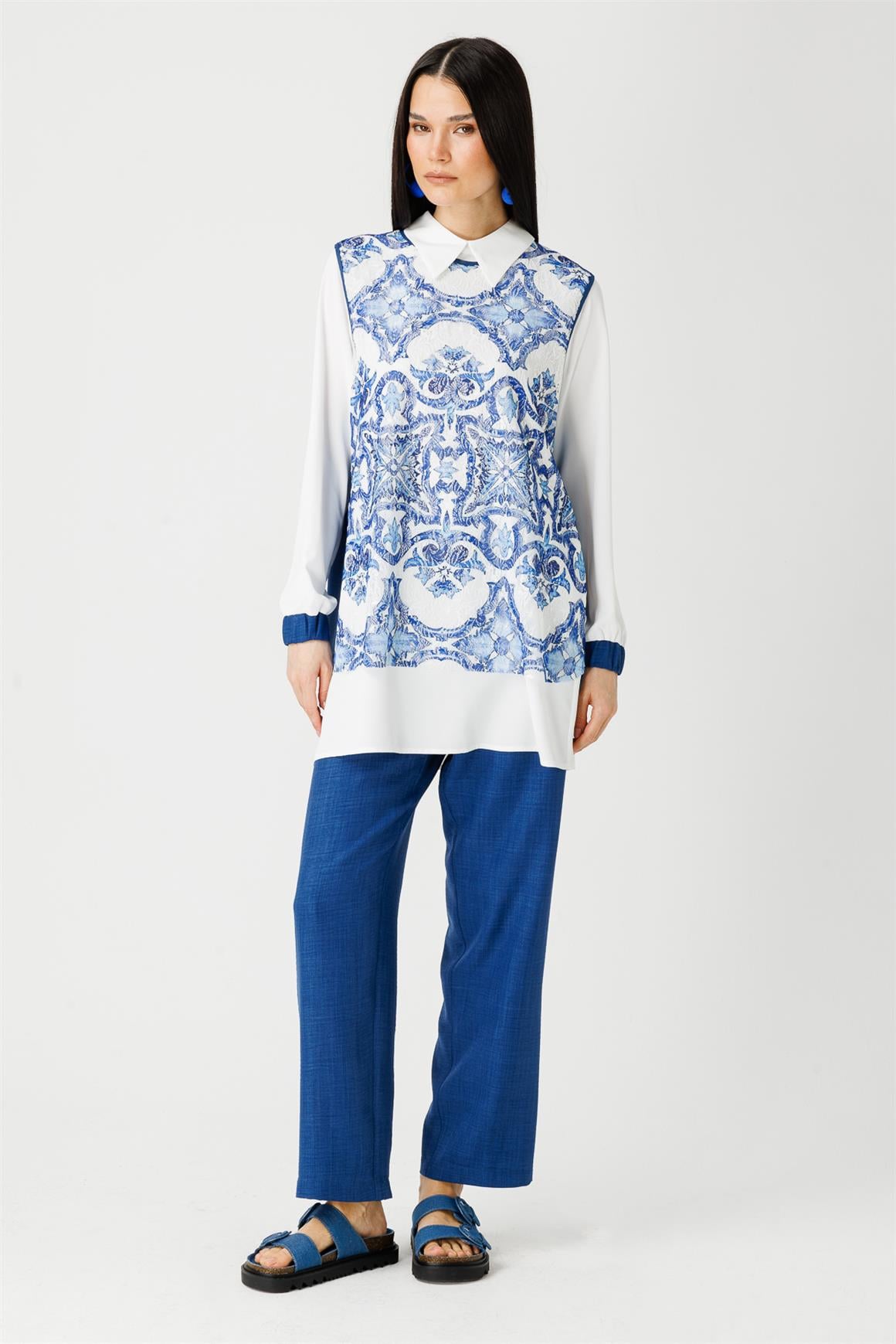Pantalonlu 3'Lü Takım  Mavi
