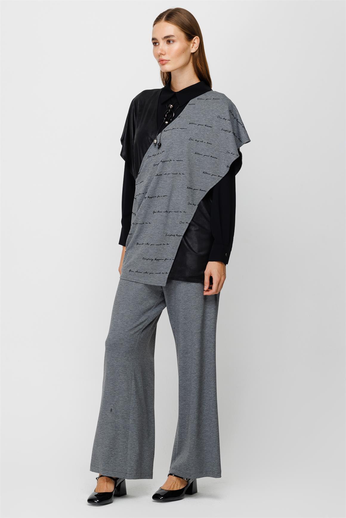 Örme Kumaş İç Tunik Triko ve Pantolon Takım  Antrasit · 5