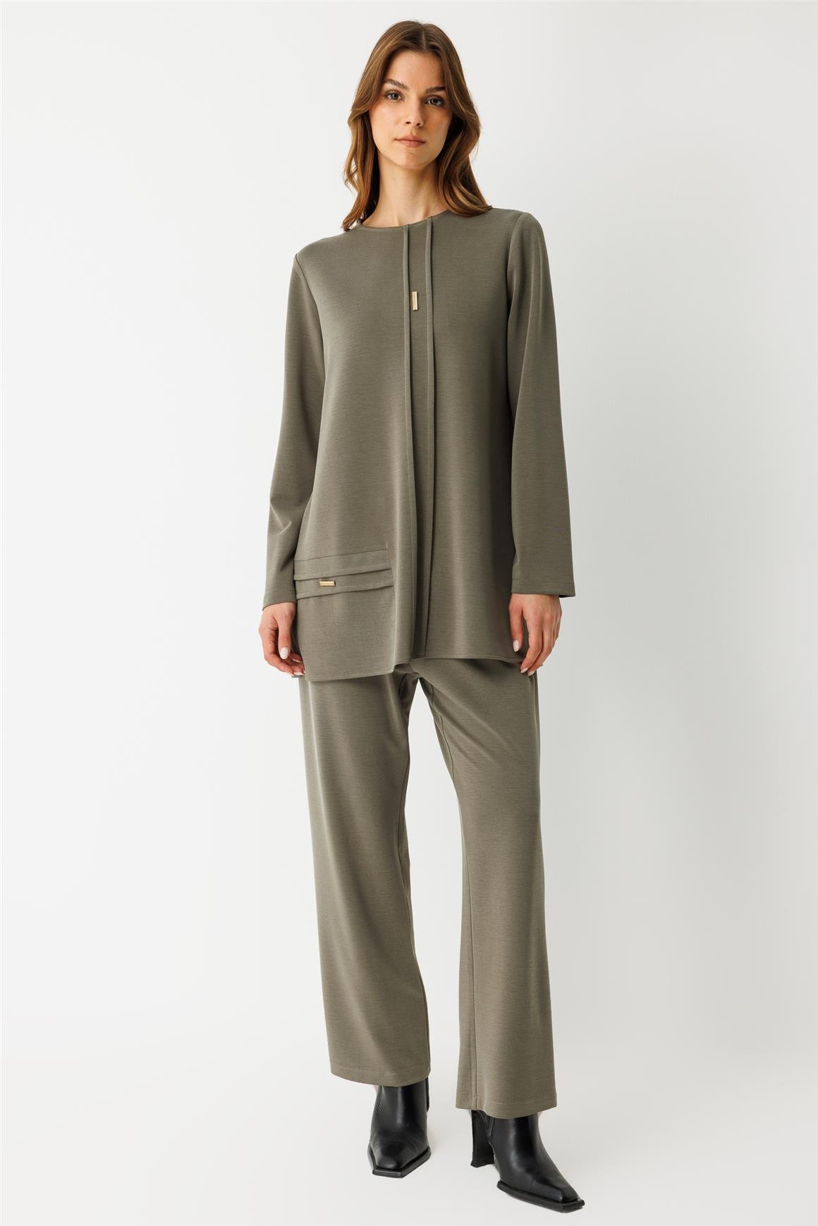 Pantolonlu Takım  Haki