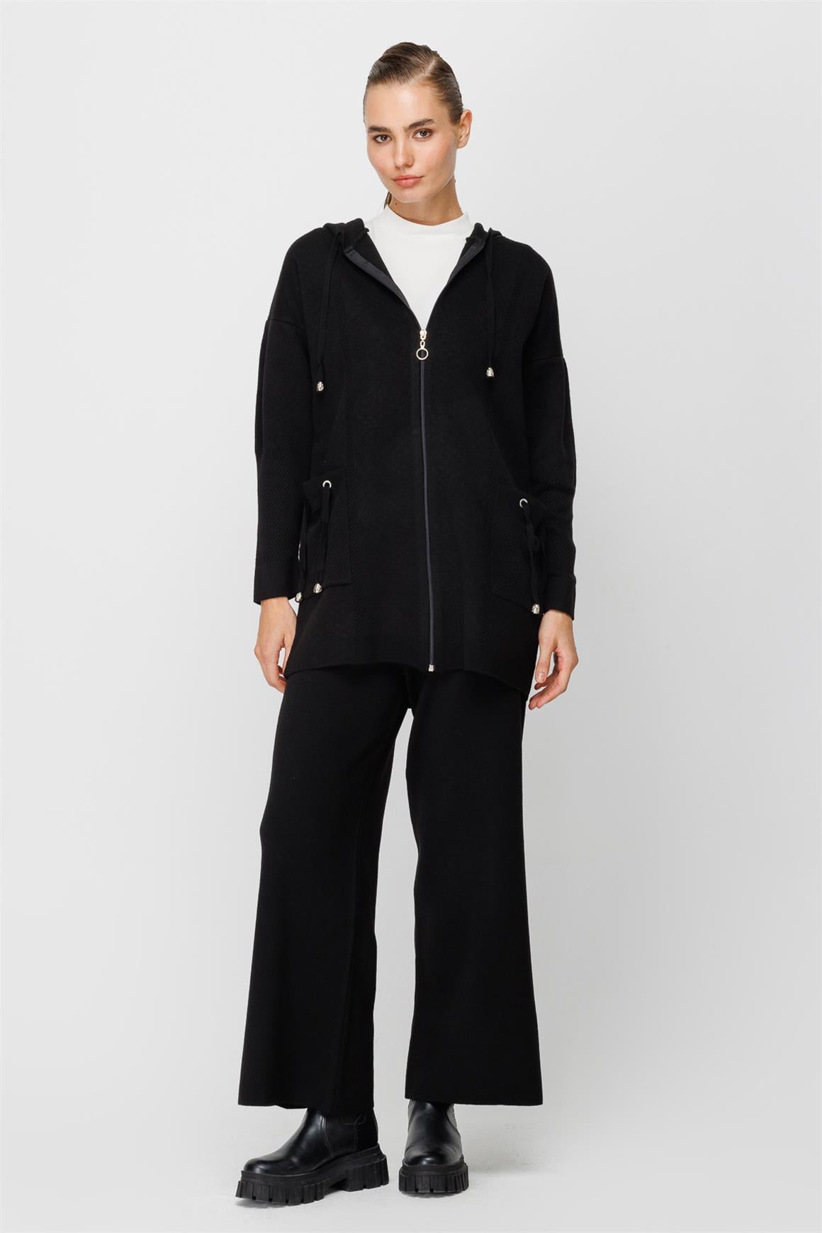 Triko Pantolonlu Takım  Siyah