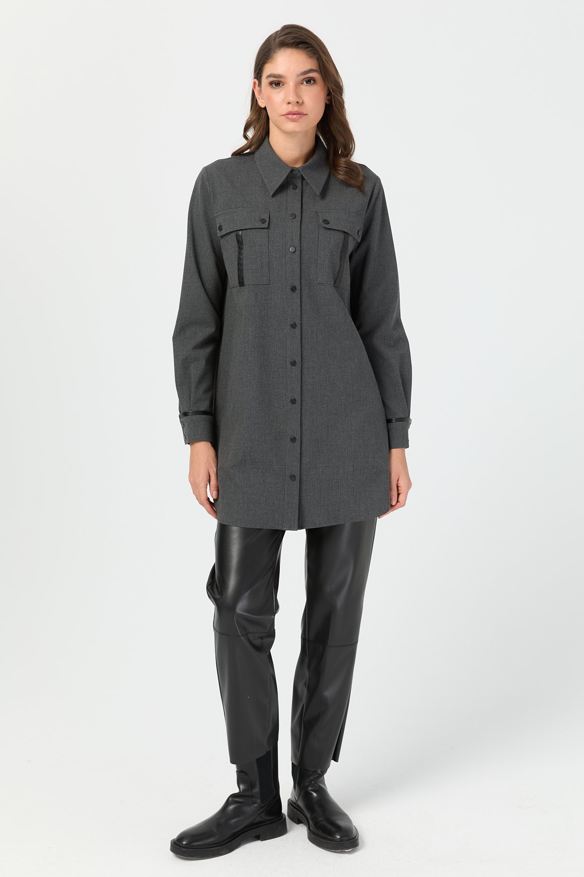 Çift Cepli Tunik  Antrasit