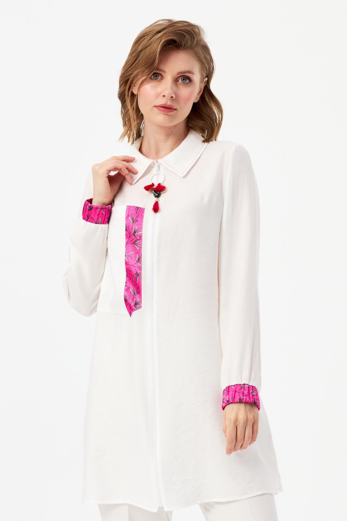 Garnili Spor Tunik  Beyaz · 3