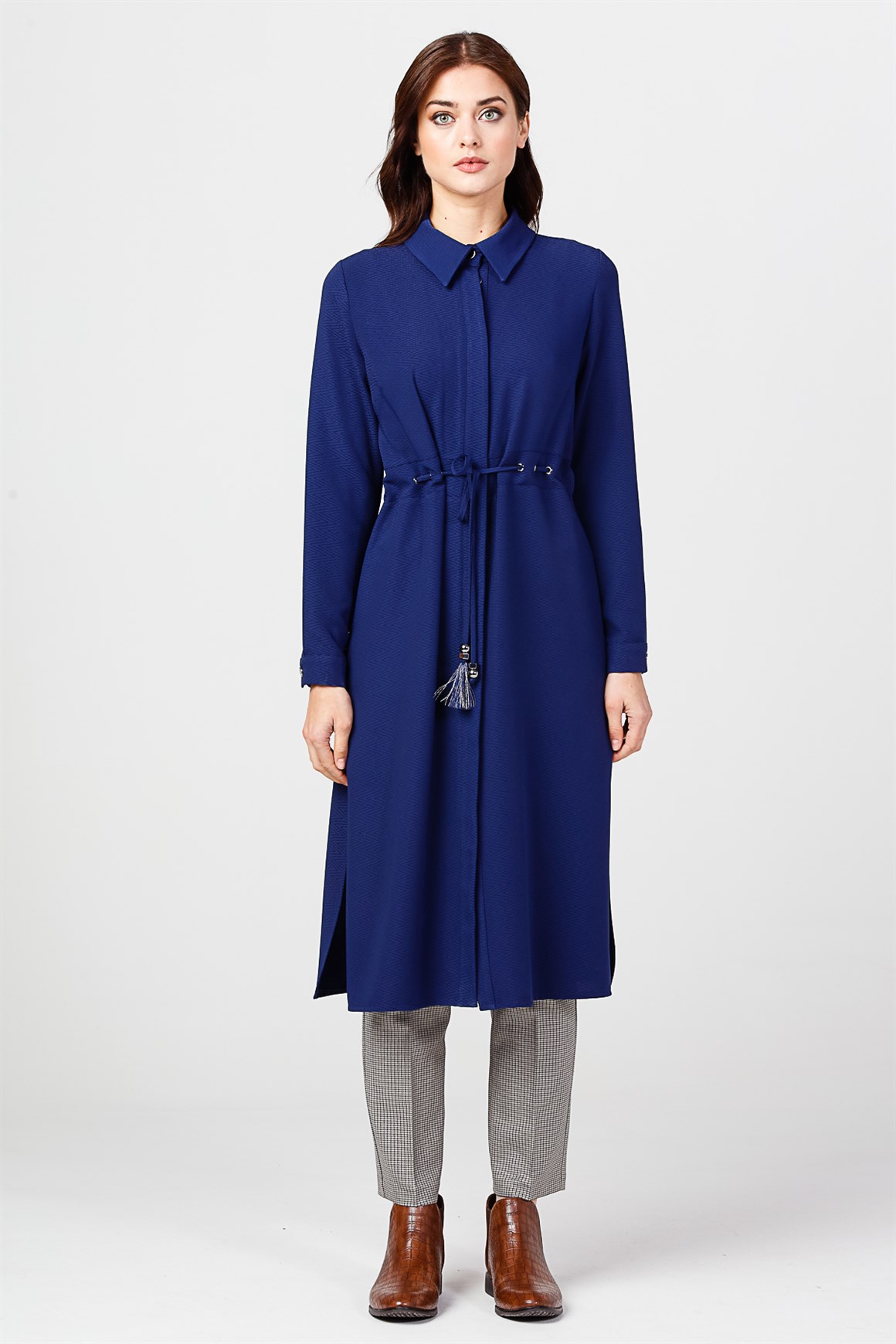 Sax - Belt Detailed Shirred Tunic
