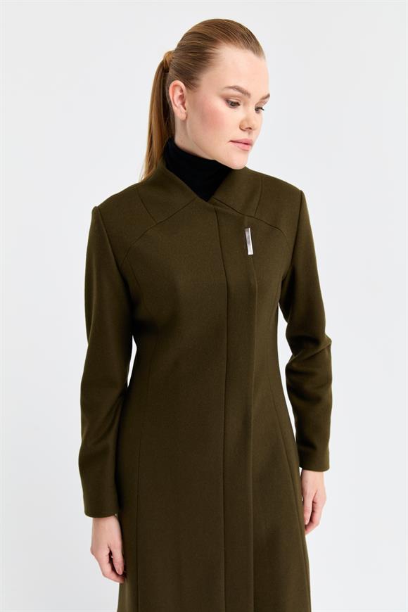 その他 Lining Hec 7000 Çıt Çıt Düğmeli Yakasız Kaban Haki