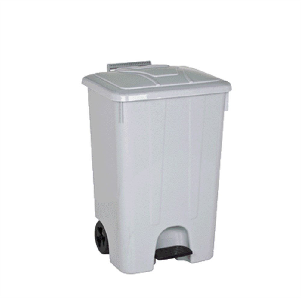 Hipaş Plastik 85 litre Pedallı Kapaklı ve Tekerlekli Çöp Kovası- ÇK-85