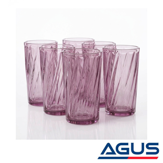  Akrilik Su Bardağı Seti 6lı 500 ml - Mürdüm