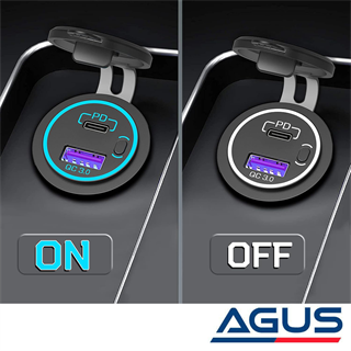 12v Araç & Karavan LEDli USB - Type C Soket | Hızlı Şarj