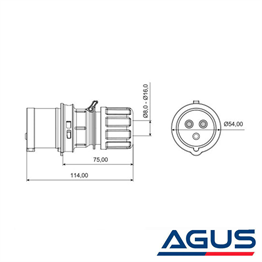220V Karavan Enerji Besleme Fişi 16A