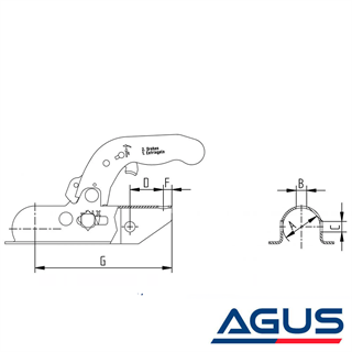 45 mm Yuvarlak 2000 kg Boru Tip Kaplin K20-B