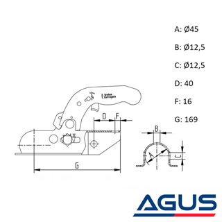 45 mm Yuvarlak 2000 kg Boru Tip Kaplin K20-B