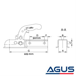 60 mm Dörtköşe 1400 kg Kare Kaplin KQ 14-B