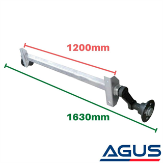 750 kg Sıvı Gres Yağlı Torsiyonlu Aks Frensiz Dingil 1200 mm 4x100