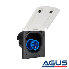 ABL  Karavan Dış Gömme Elektrik Girişi 230V Mıknatıslı Kapak - Beyaz