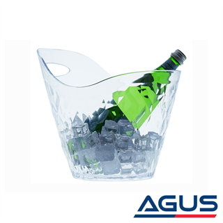 Akrilik Prizma Buz Kovası - Şeffaf 280x253mm