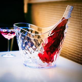 Akrilik Prizma Buz Kovası - Şeffaf 280x253mm