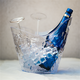 Akrilik Prizma Buz Kovası - Şeffaf 280x253mm