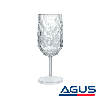 Akrilik Prizma Şarap Kadehi Şeffaf 250 ml