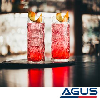 Akrilik Prizma Koktely Bardak 300 ml Şeffaf