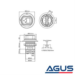 Akü Elektrik Devre Kesici Şalter Mini