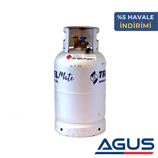 Alugas 27 Litre Valfli Dolumlu Gaz Tüpü Filtreli Dolum Ağızlı