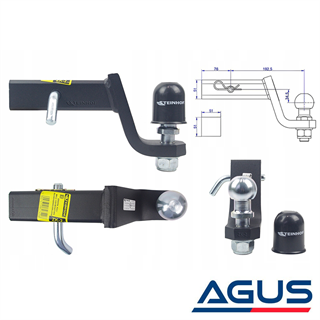 Amerikan Tip Kare Adaptör Çeki Demiri Topuzu 50 mm Uzun