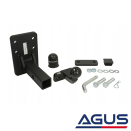 Amerikan Tip Kare Adaptör Flanşlı Çeki Demiri Topuzu 50 mm Düz