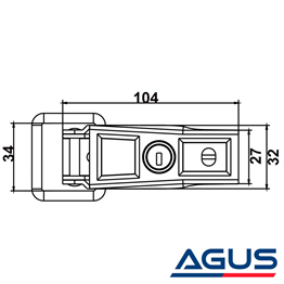 KNOTT Anahtarlı Römork Kasa Kilidi 