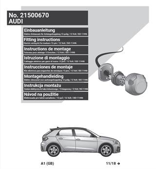 AUDI A1 2024- Römork Tesisatı 13P
