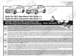 AUDI A3 2012-2023 Römork Tesisatı 13P