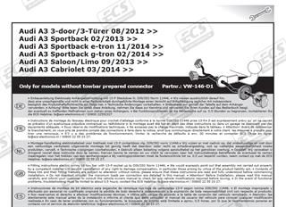 AUDI A3 2012-2023 Römork Tesisatı 13P