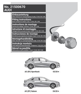 AUDI A3 2024- Römork Tesisatı 13P