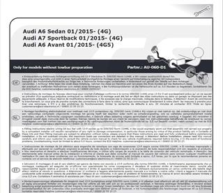 AUDI A7 2015-2018 Römork Tesisatı 13P
