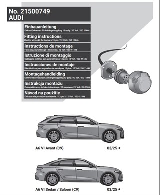 AUDI A6 C9 2025- Römork Tesisatı 13P