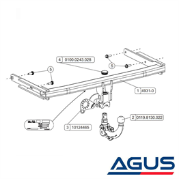 Audi A6 Sökülebilir Çeki Demiri C7 2012-2018 Sedan,Stationwagon