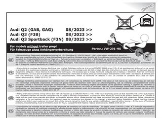 AUDI Q2 2024- Römork Tesisatı 13P