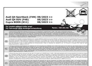 AUDI Q4 2024- Römork Tesisatı 13P