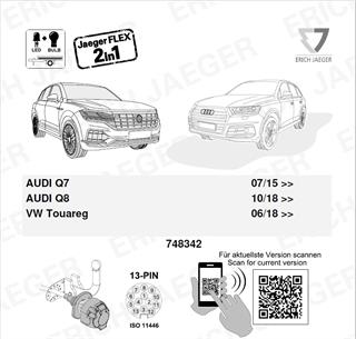 AUDI Q7 2015-2023 Römork Tesisatı 13P